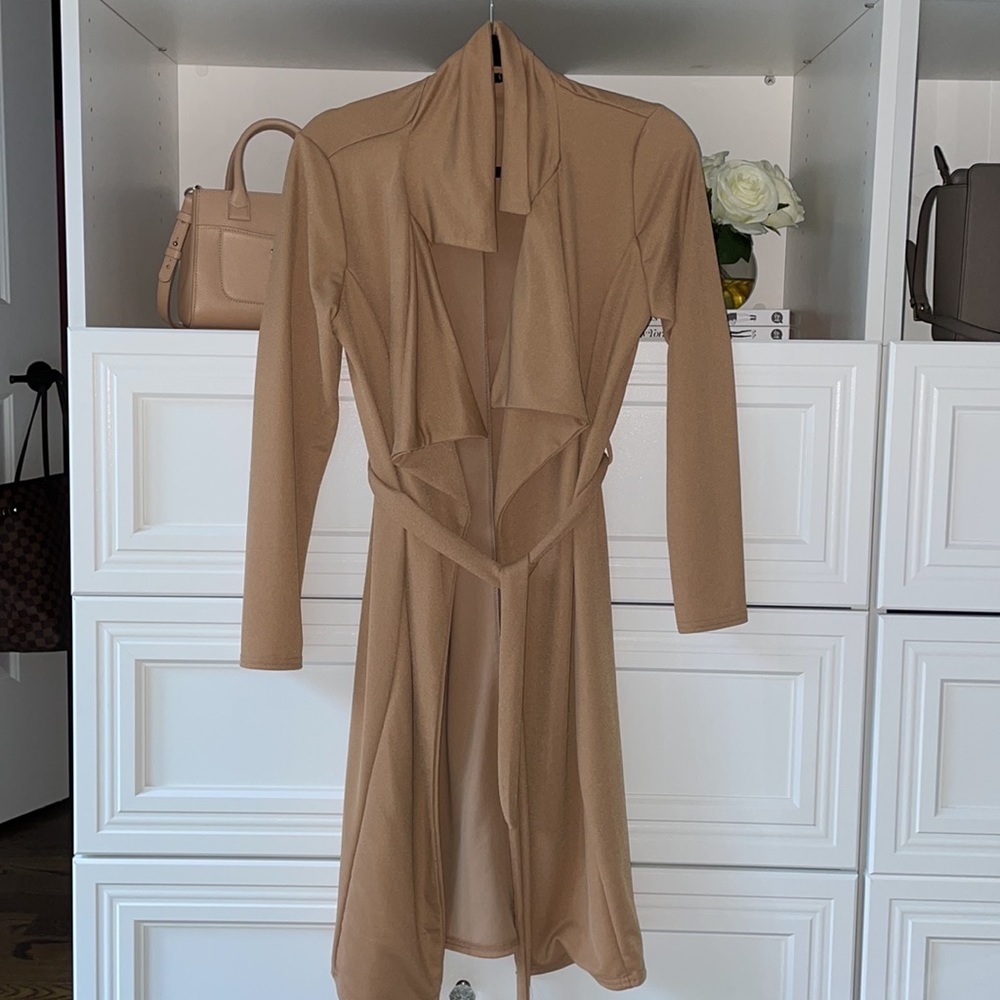 Boohoo Tan Duster Jacket